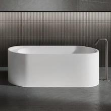Lune 1700mm Matte White Oval Freestanding Bath
